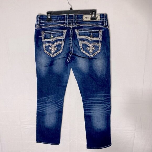 Rock Revival Ciel Easy Capri Med Wash Cropped Jeans Capri Pants 29 - Picture 2 of 15